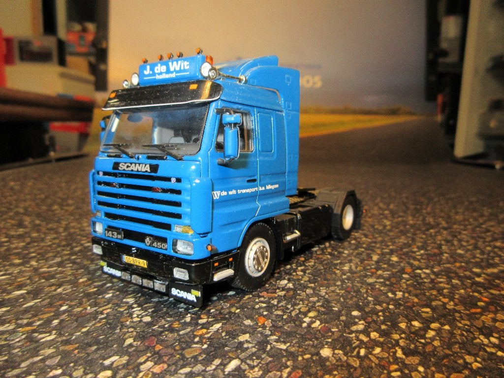 WSI Scania 143 J. de Wit, Ophalen of Verzenden, Zo goed als nieuw, Bus of Vrachtwagen, Wsi
