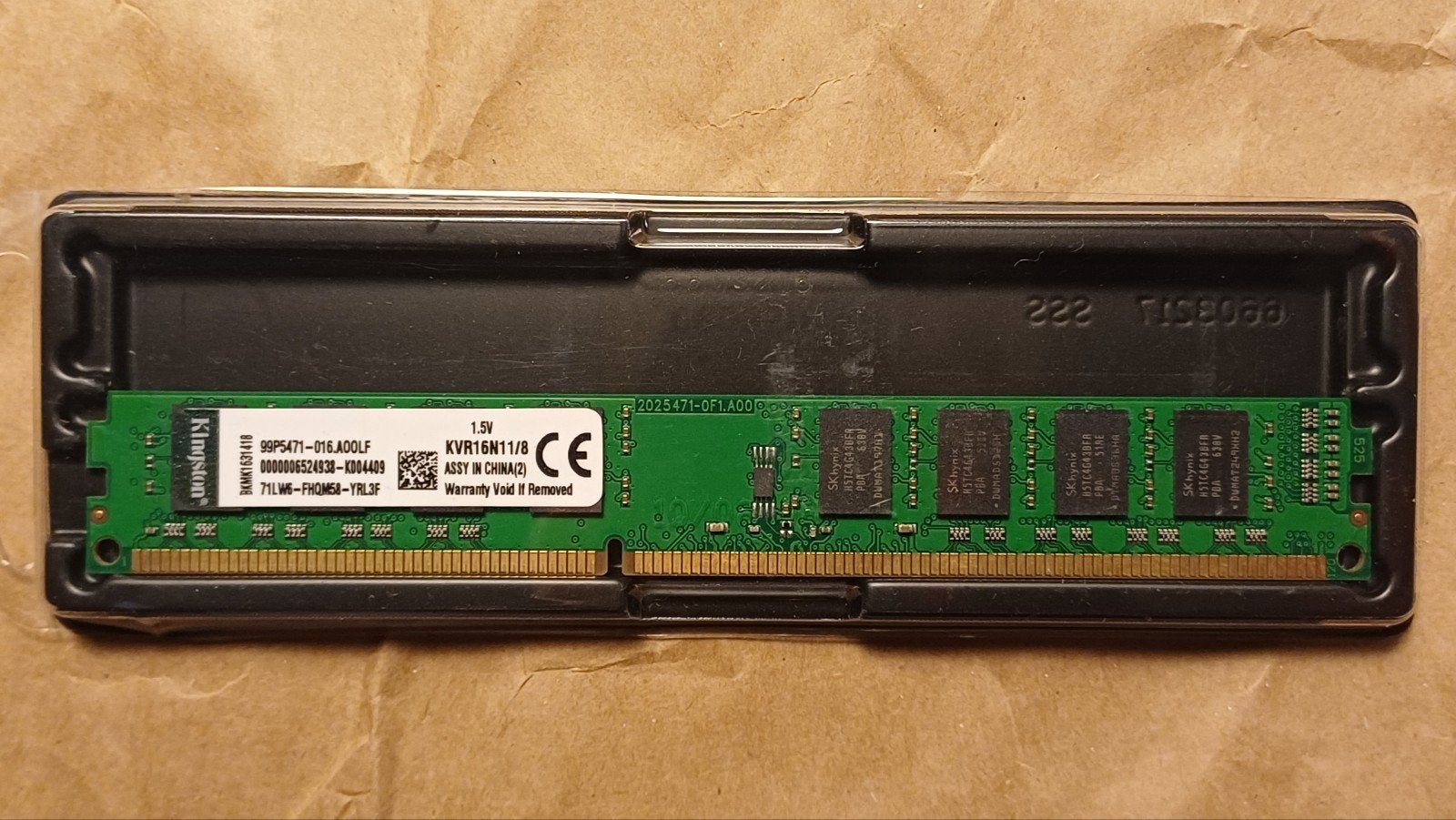 Intern geheugen werkgeheugen Kingston, 8 GB, DDR3, Ophalen of Verzenden, Zo goed als nieuw