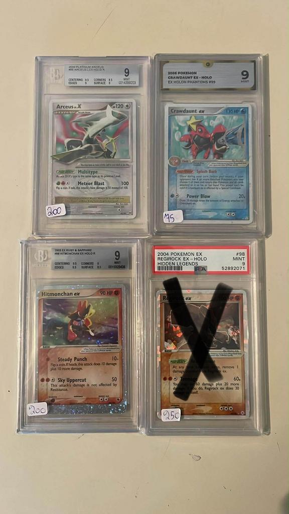 Graded pokemon SLABS, Ophalen of Verzenden, Zo goed als nieuw, Meerdere kaarten
