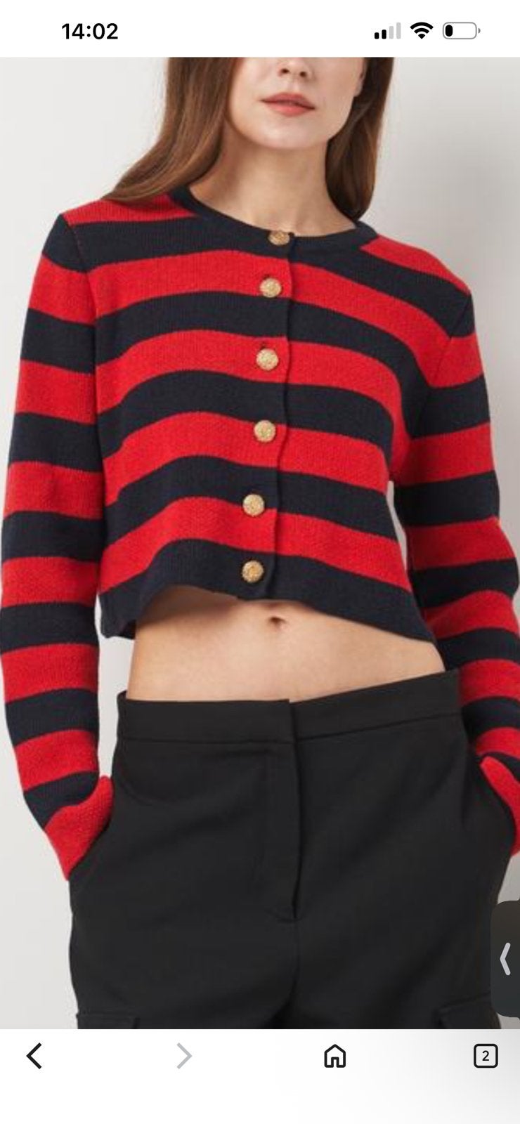 Zara vest knit M L nieuw gouden knopen kort gestreept wol, Ophalen of Verzenden, Nieuw, Maat 38/40 (M), Zwart