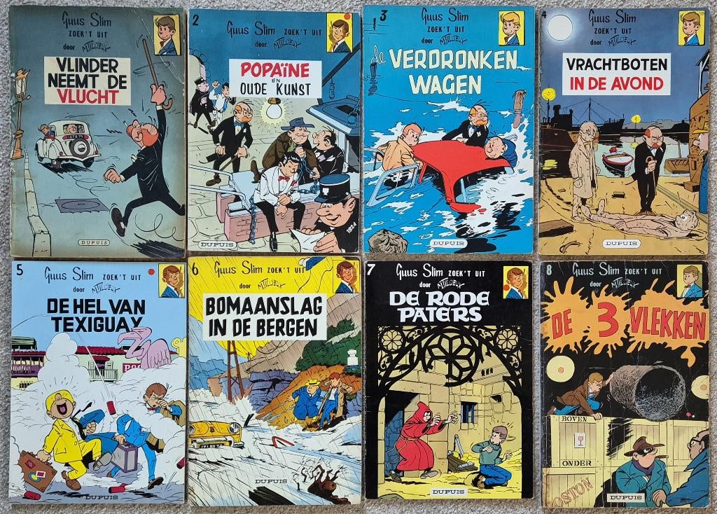 Guus Slim | nr.1 t/m 16 | Dupuis | 16 albums in 1 koop, Gelezen, Ophalen of Verzenden, Maurice Tillieux, Meerdere stripboeken