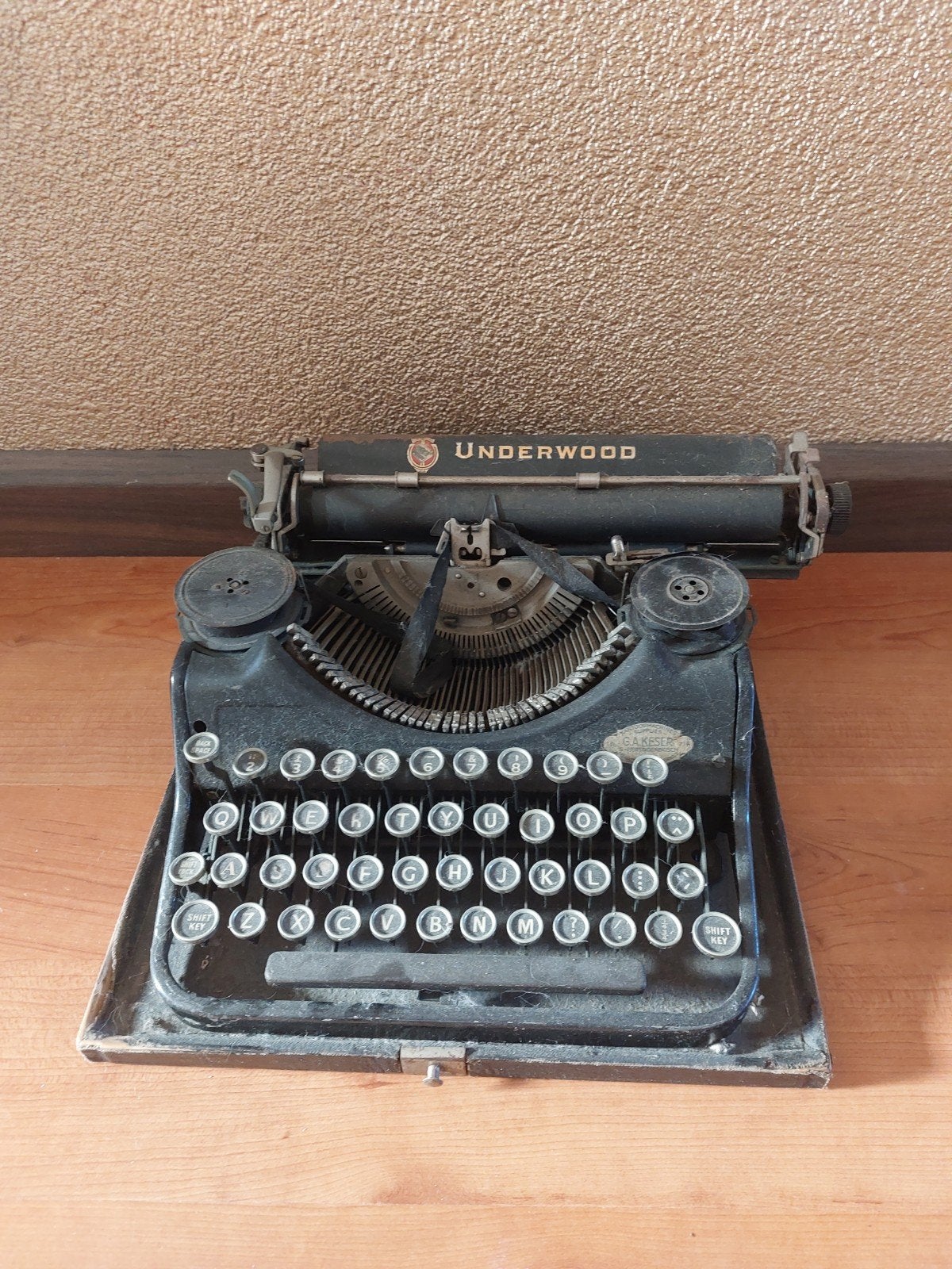 Underwood typemachine, Ophalen, Gebruikt