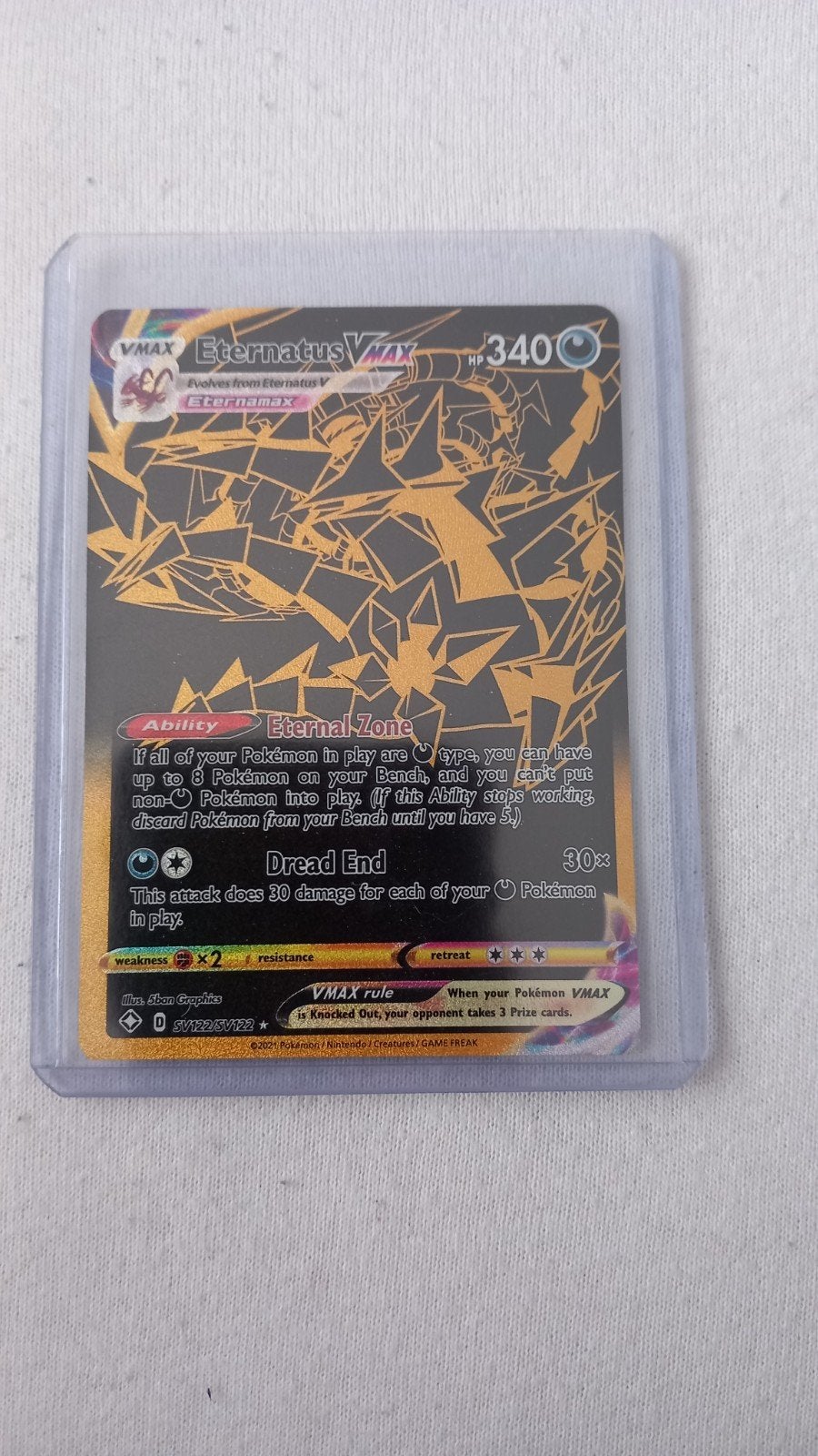 Eternatus VMAX Pokémon kaart (geen schade), Hobby en Vrije tijd, Verzamelkaartspellen | Pokémon, Ophalen of Verzenden, Zo goed als nieuw