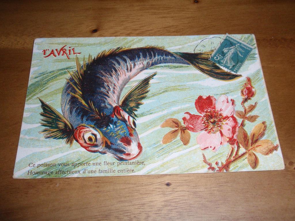 1 Avril April Vis Frankrijk, Verzenden, Voor 1920, Gelopen, Feest(dag)