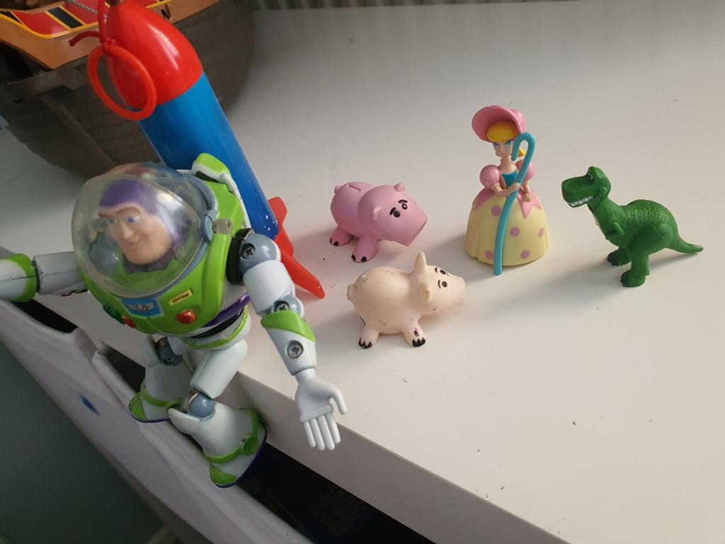 Toy Story Figuren Set: Buzz Lightyear, Bo Peep, Rex, Hamm, Ophalen, Gebruikt