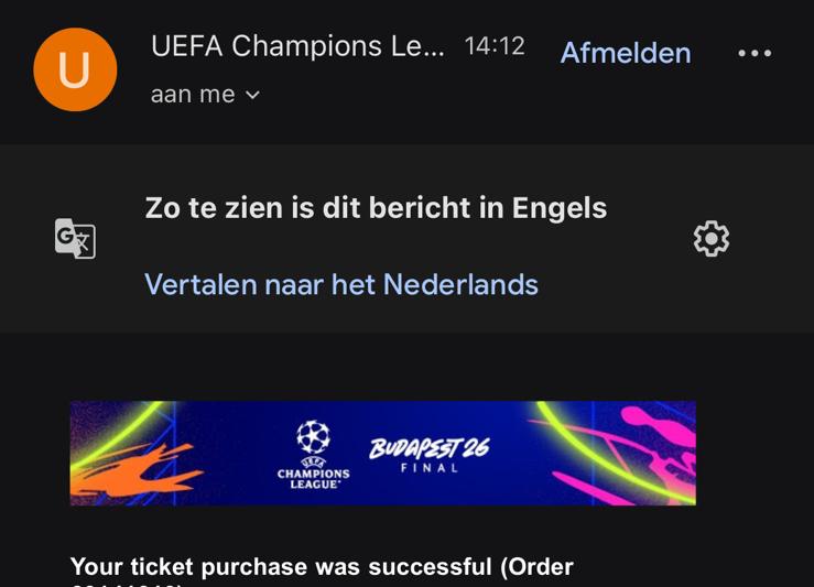 2 TICKETS Champions League finale PSG - Arsenal, Tickets en Kaartjes, Twee personen