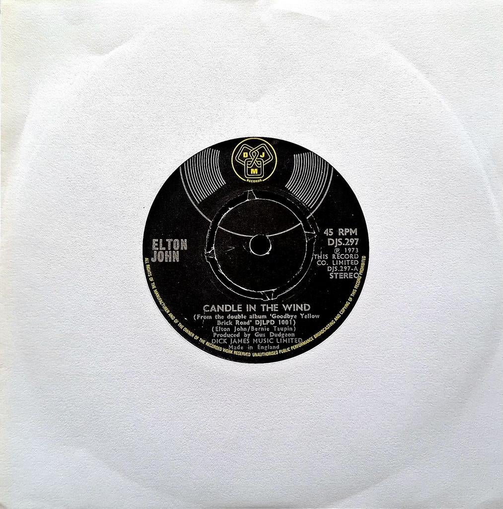 7"/SINGLE  ELTON JOHN - Candle In The Wind, Cd's en Dvd's, Cd Singles, Ophalen of Verzenden, Gebruikt, Pop