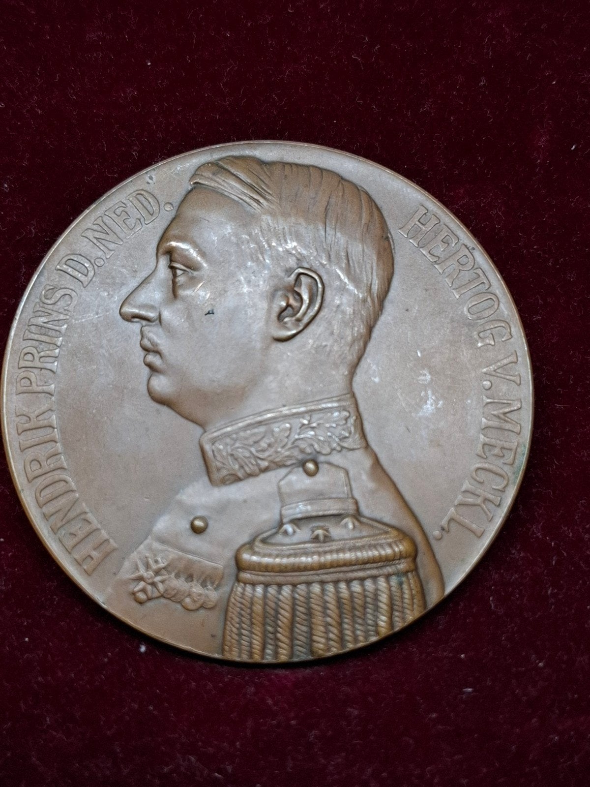 Zeldz. Bronzen Penning Prins Hendrik 1e Prijs Eerebaan Bred, Postzegels en Munten, Ophalen of Verzenden, Brons, Nederland