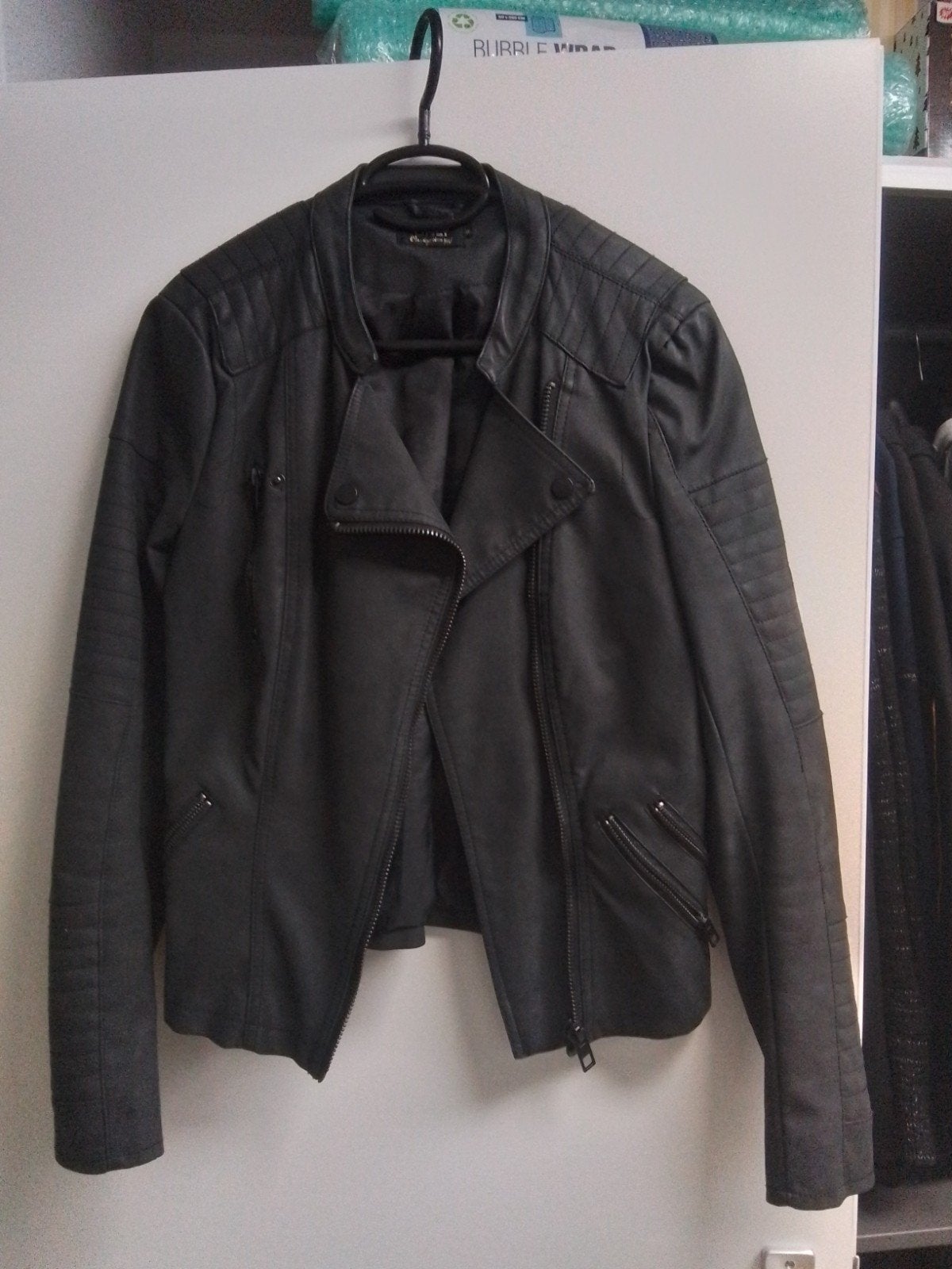 Biker jasjes, Ophalen of Verzenden, Zo goed als nieuw, Maat 38/40 (M), Grijs