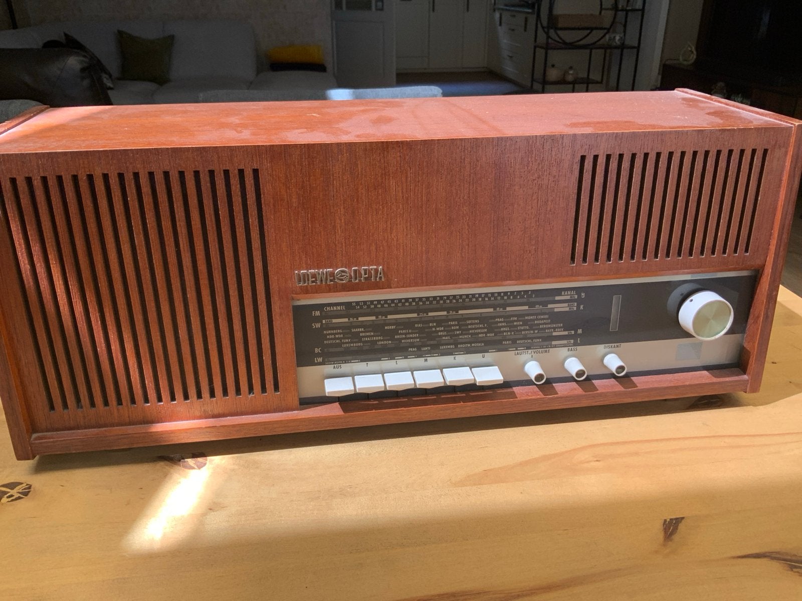 Vintage Loewe Opta Moderna type 82032 buizenRadio - Gebruikt, Ophalen, Gebruikt, Radio