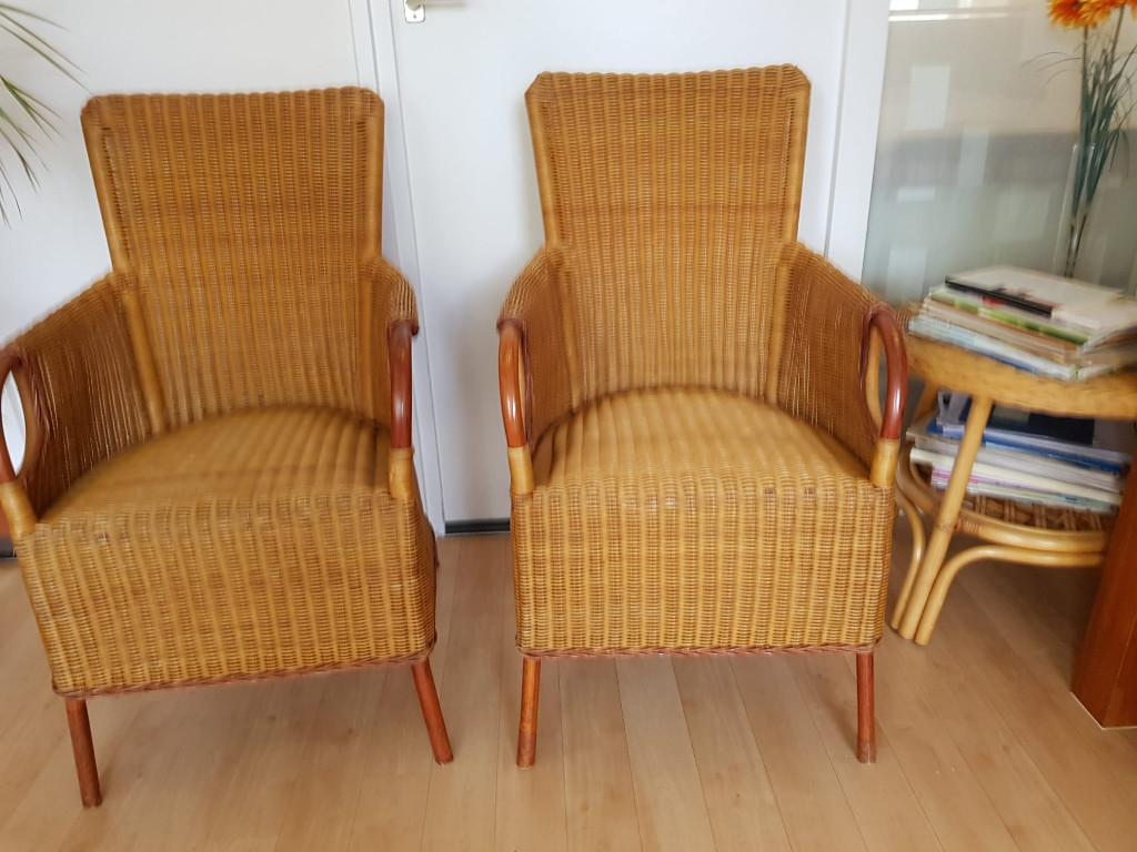 tuinstoelen, Huis en Inrichting, Stoelen, Ophalen, Gebruikt, Bruin, Riet of Rotan