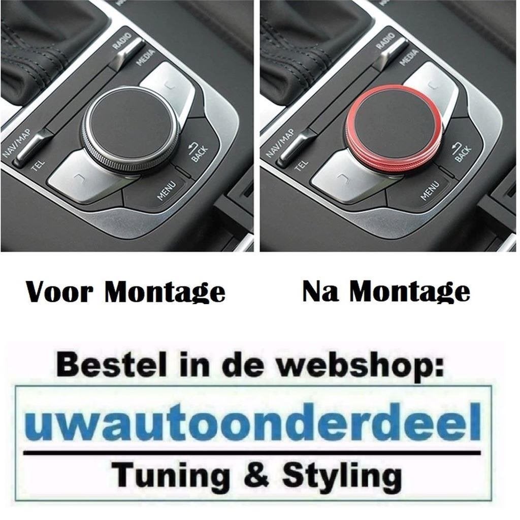 Navigatie knop Trim Rood Geschikt voor Audi A3 S3 Rs3 8V MMI, Verzenden, Automotive Parts, A.parts@hotmail.nl, Trasmolenlaan 12 3447 GZ Woerden