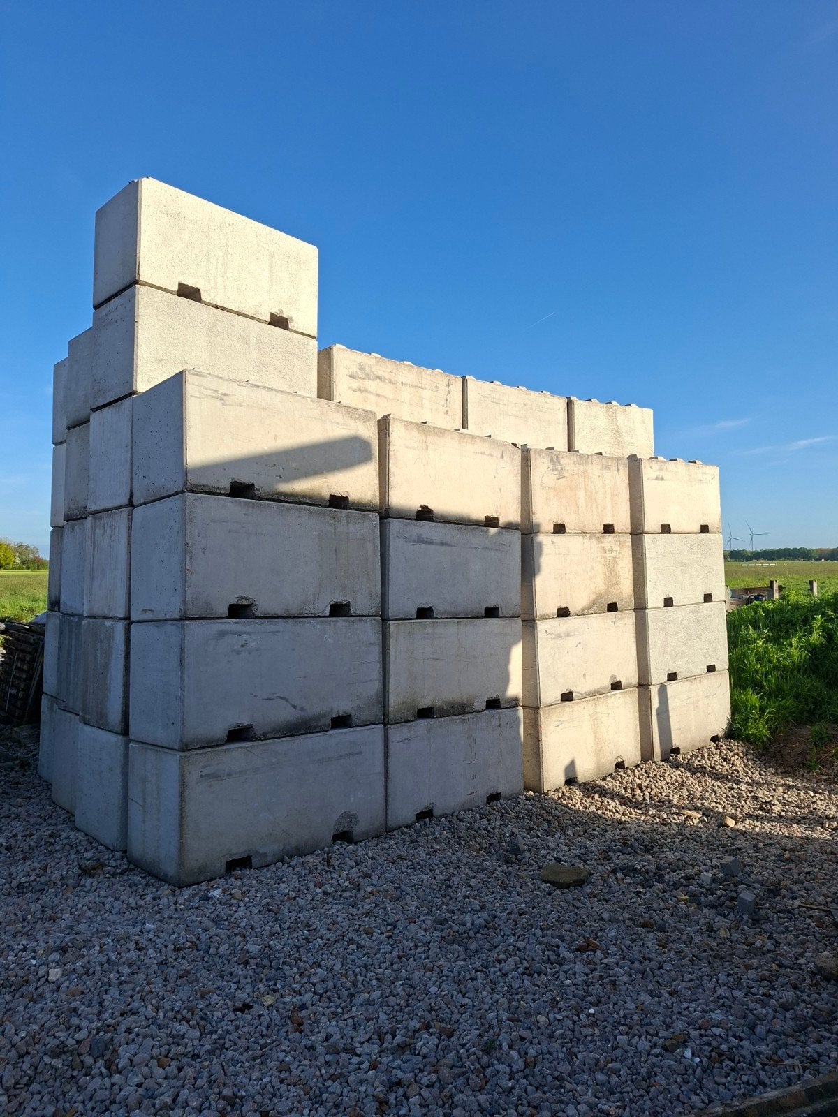 Betonblokken | betonnen stapelblokken | heftruck sleuven, Overige typen, Nieuw, Ophalen of Verzenden, 10 m² of meer