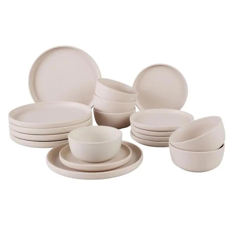 Action serviesset mat creme wit 18 delig, Verzenden