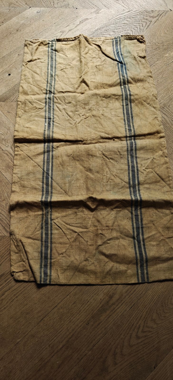 Vintage Jute Zakken met Franse Opdruk - Set van 4, Antiek en Kunst, Ophalen of Verzenden