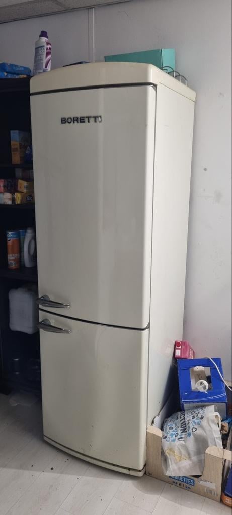 Boretti Koelkast Retro Creme met chroom Smeg Brittannië ILVE, Witgoed en Apparatuur, Koelkasten en IJskasten, Ophalen, Gebruikt
