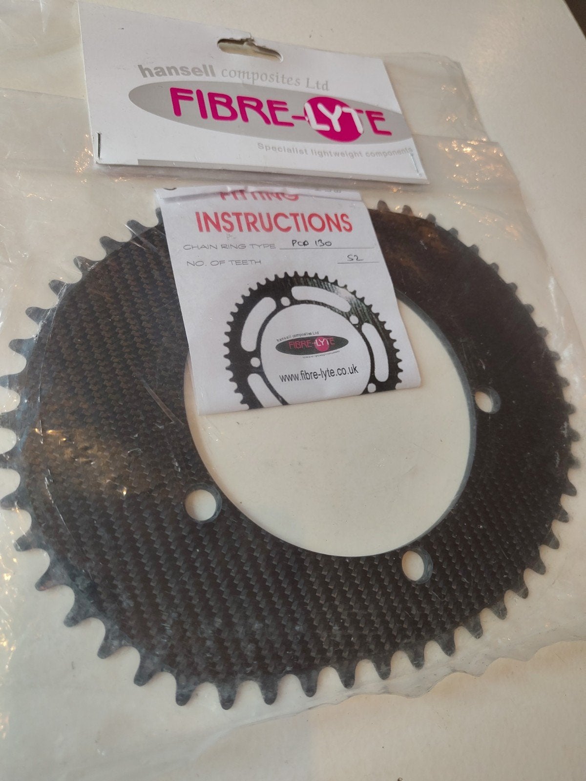 Fibre-Lyte Carbon Kettingblad 52T BCD 130, Ophalen of Verzenden, Carbon