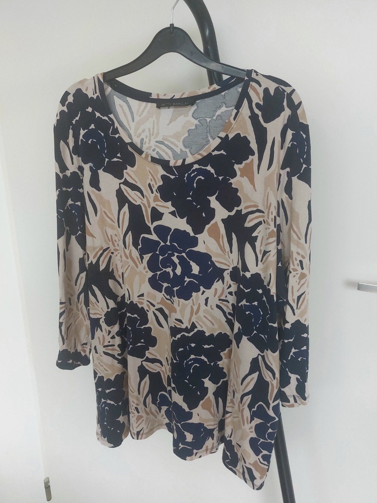 Betty Barclay shirt print 3/4 mouw maat 46, Bruin, Maat 46/48 (XL) of groter, Betty Barclay, Ophalen of Verzenden