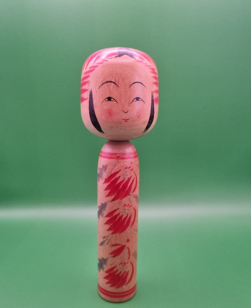 Vintage Togatta Kokeshi van Sato Mitsuoshi, Hout, Handgemaakt, Ophalen of Verzenden, 18 cm