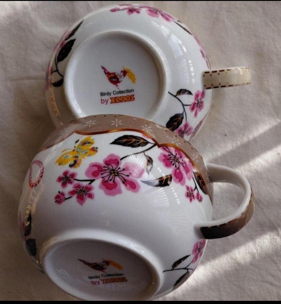 Xenos Birdy Collection kommen soepkommen bloemen vlinders, Overige merken, Keramiek, Ophalen of Verzenden, Zo goed als nieuw