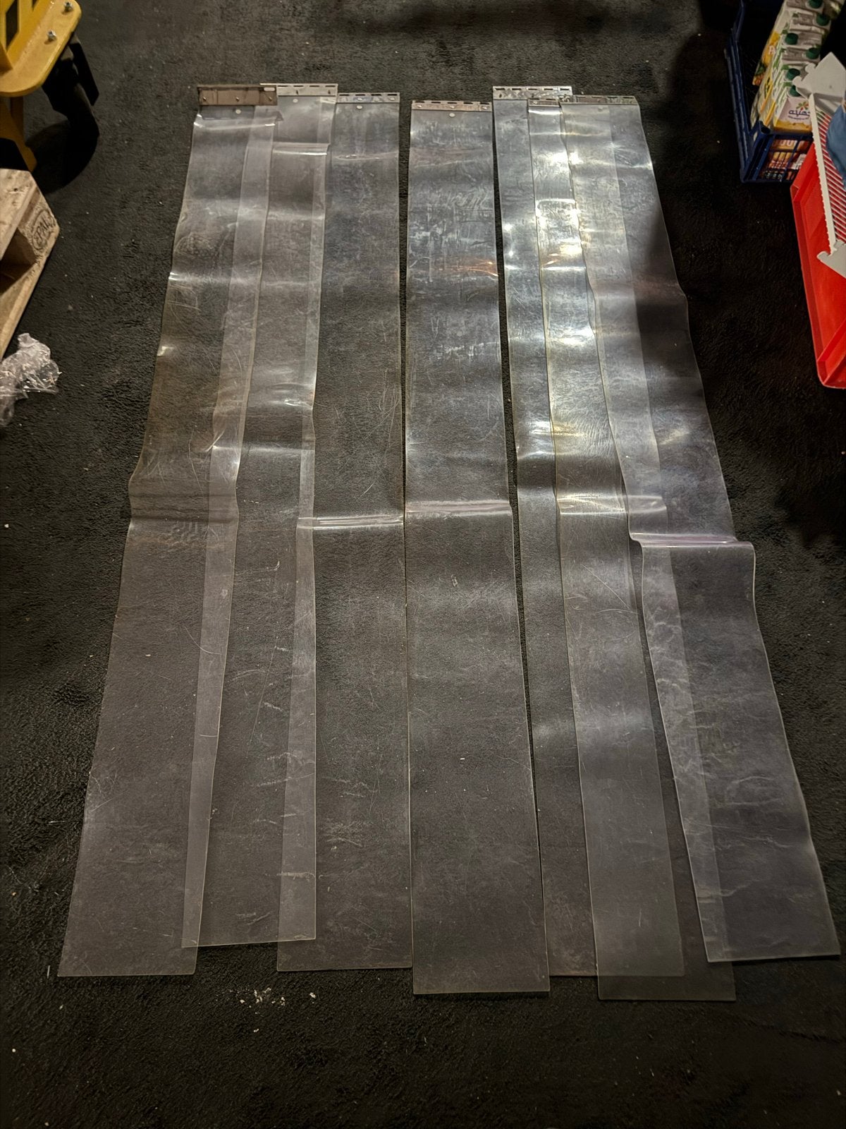 Transparante PVC stroken voor tocht- of vliegenhordeur, Ophalen of Verzenden, Gebruikt, Minder dan 5 m², Folie