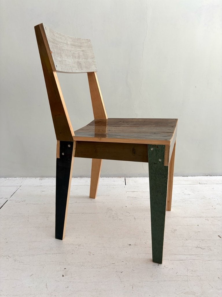 Piet Hein Eek stoel in sloophout hoogglans 2, Ophalen, Bruin, Nieuw, Dutch Design