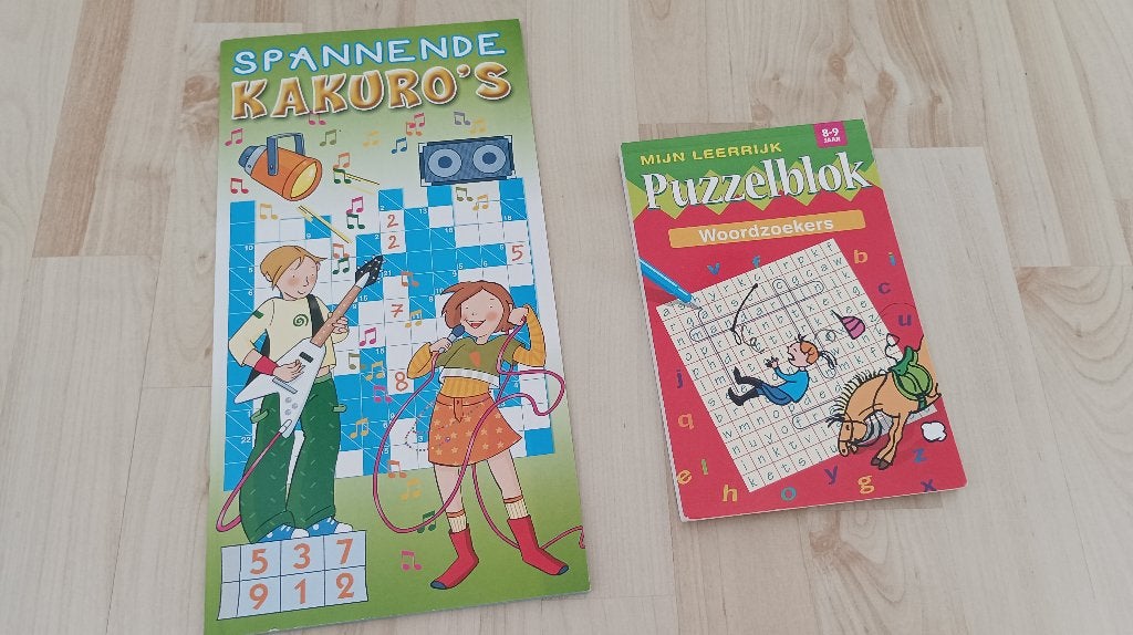 Puzzelboek, Spannende kakuro's, woordzoekers 8-9 jaar, Ophalen of Verzenden, Minder dan 500 stukjes, Zo goed als nieuw, Puzzelboek