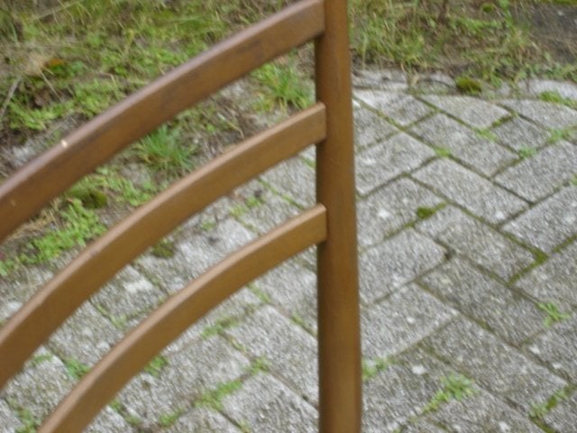 2st VINTAGE HOUTEN STOELEN | GIO PONTI STIJL, Huis en Inrichting, Stoelen, Ophalen, Gebruikt, Bruin, Vier