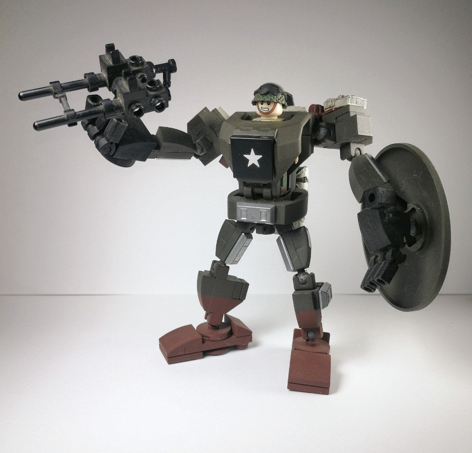 WW2 MOC USA megapantser soldier € 22,50, Ophalen of Verzenden, Nieuw, MOC (eigen creatie), Lego