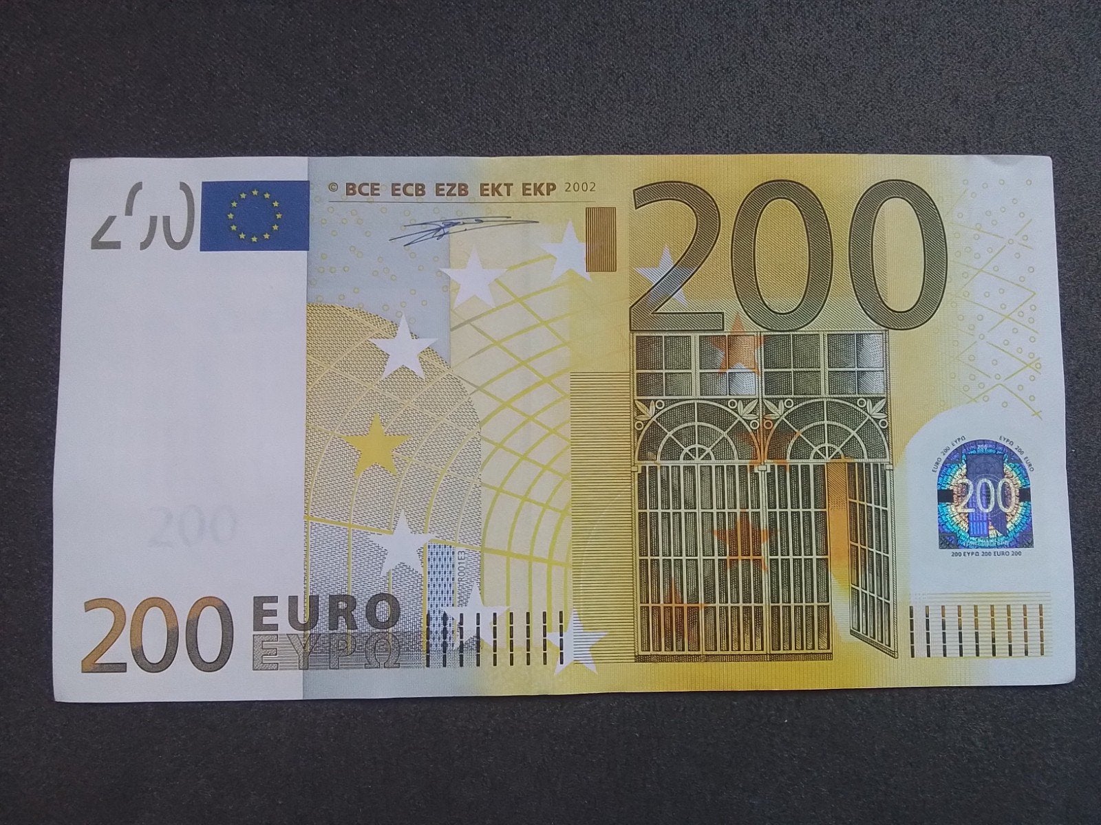 200 eurobiljet 2002 duitsland mooi eurobiljet geen vouwen in, Postzegels en Munten, Bankbiljetten | Europa | Eurobiljetten, Ophalen of Verzenden