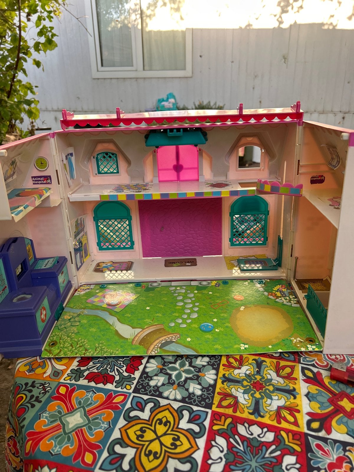 Vintage Polly Pocket Dierenkliniek Poppenhuis, Ophalen, Gebruikt, Poppenhuis