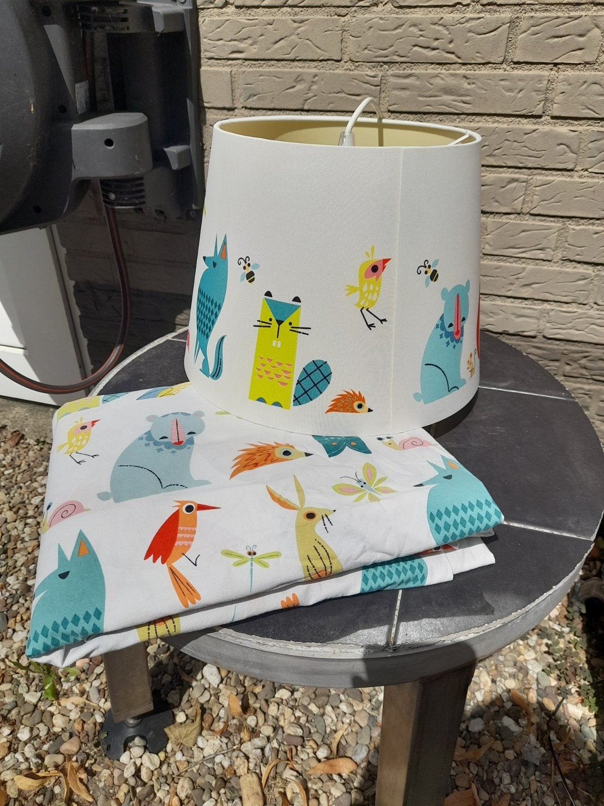 Ikea lampenkap JATTENDAL met lamp + dekbedovertrek, Ophalen of Verzenden, Gebruikt, E27 (groot)