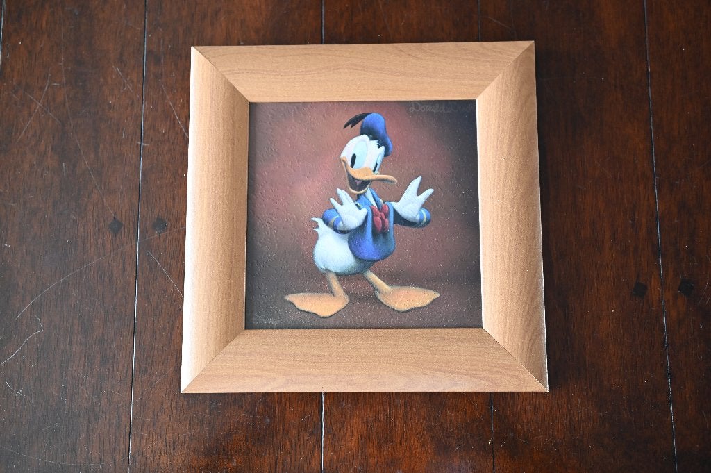 Donald Duck ingelijste print, Ophalen of Verzenden, Donald Duck, Gebruikt, Plaatje of Poster