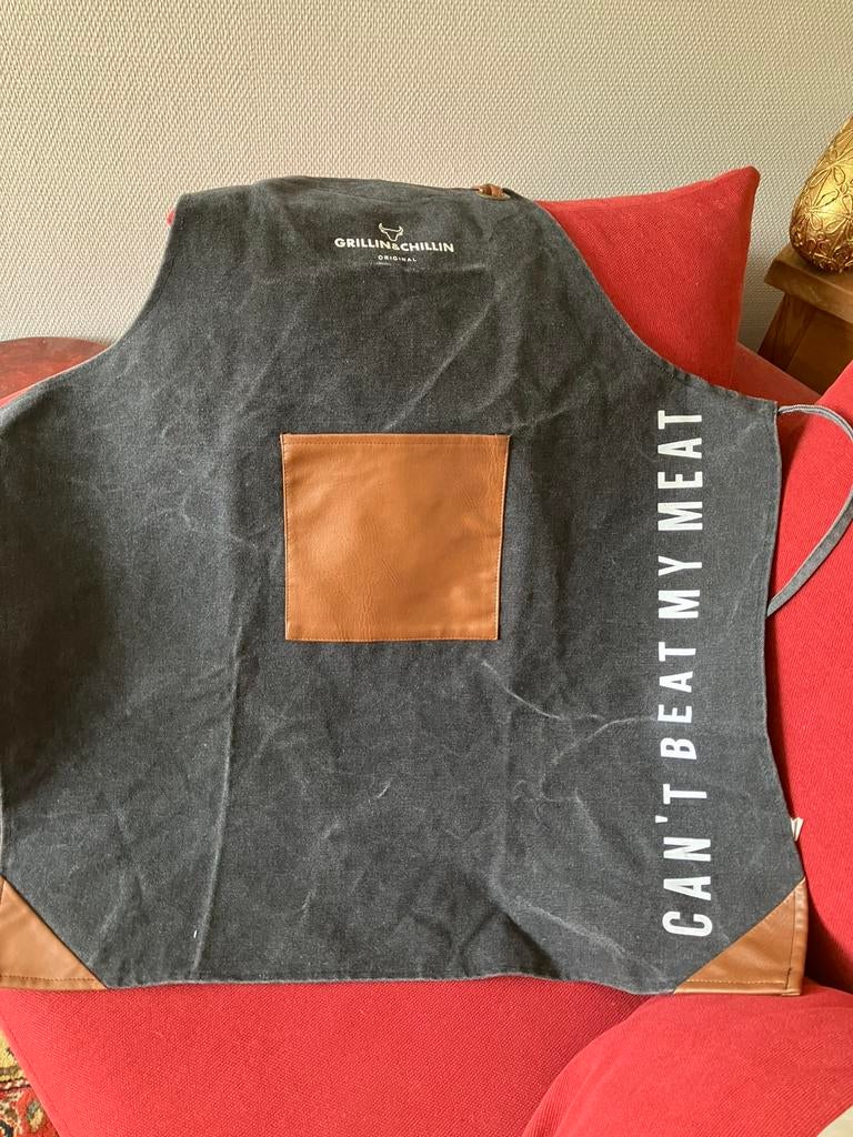 Canvas bbq schort G&C, Ophalen, Gedragen