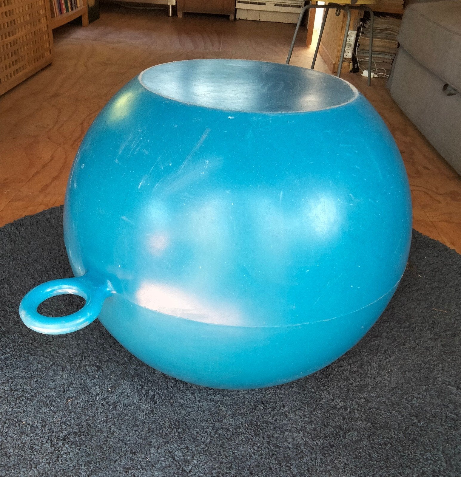 Vintage blauw zitelement, Dutch design, Ophalen, Vintage, Gebruikt, Blauw