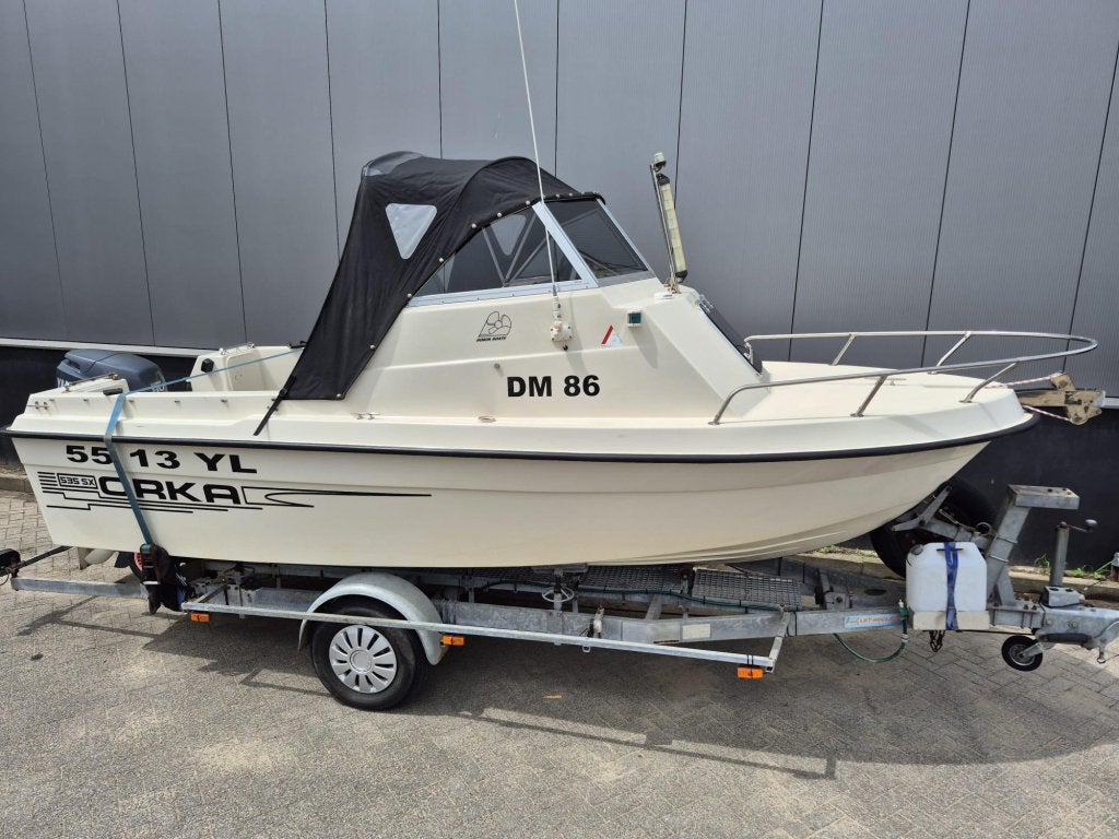 Orka 535sx incl Yamaha F80 en trailer, Watersport en Boten, Vis- en Consoleboten, 70 pk of meer, Overige merken, Gebruikt, Diesel