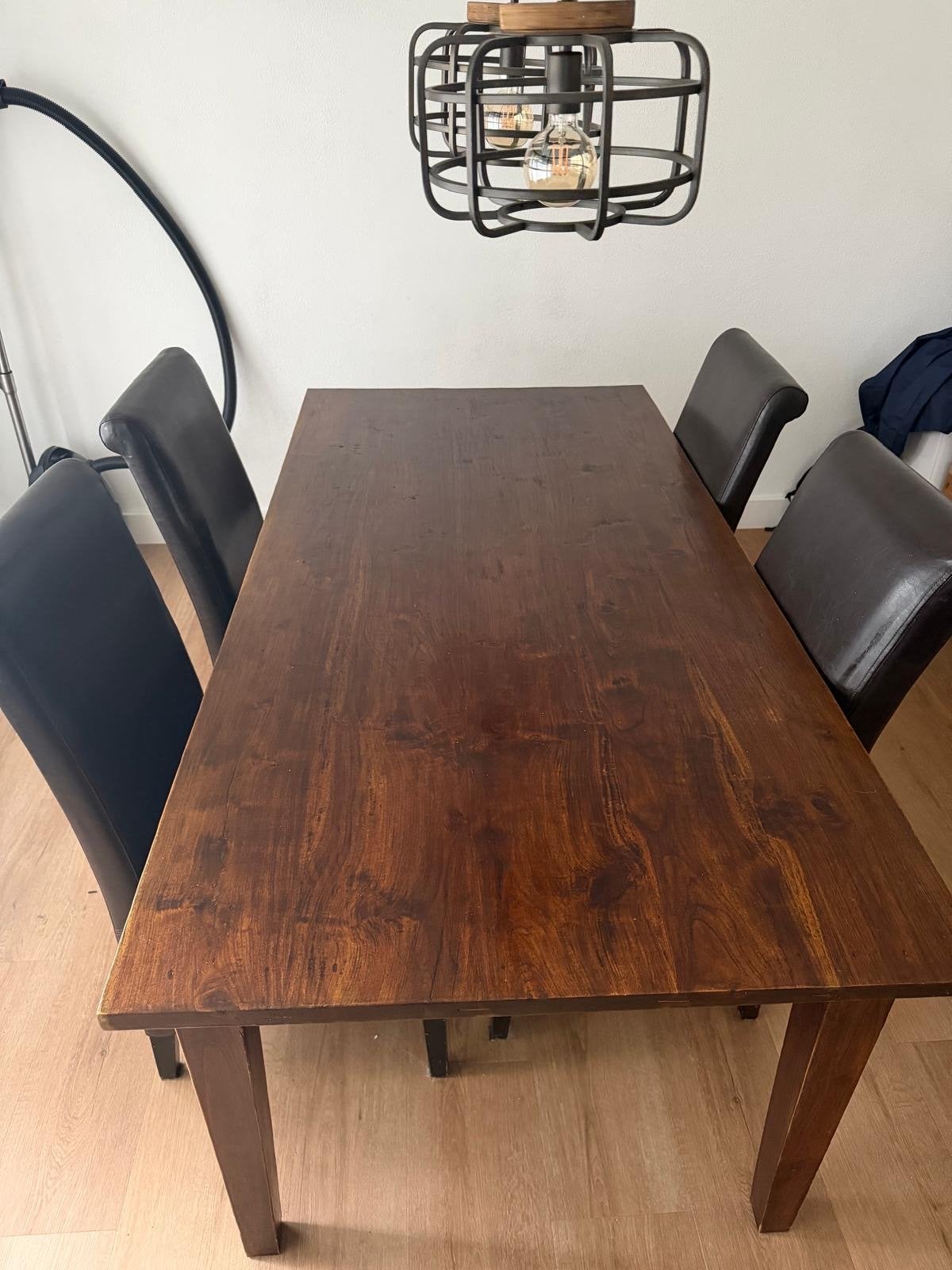 Massief houten eettafel 180x90x70 cm, Ophalen, Gebruikt, 50 tot 100 cm, 150 tot 200 cm