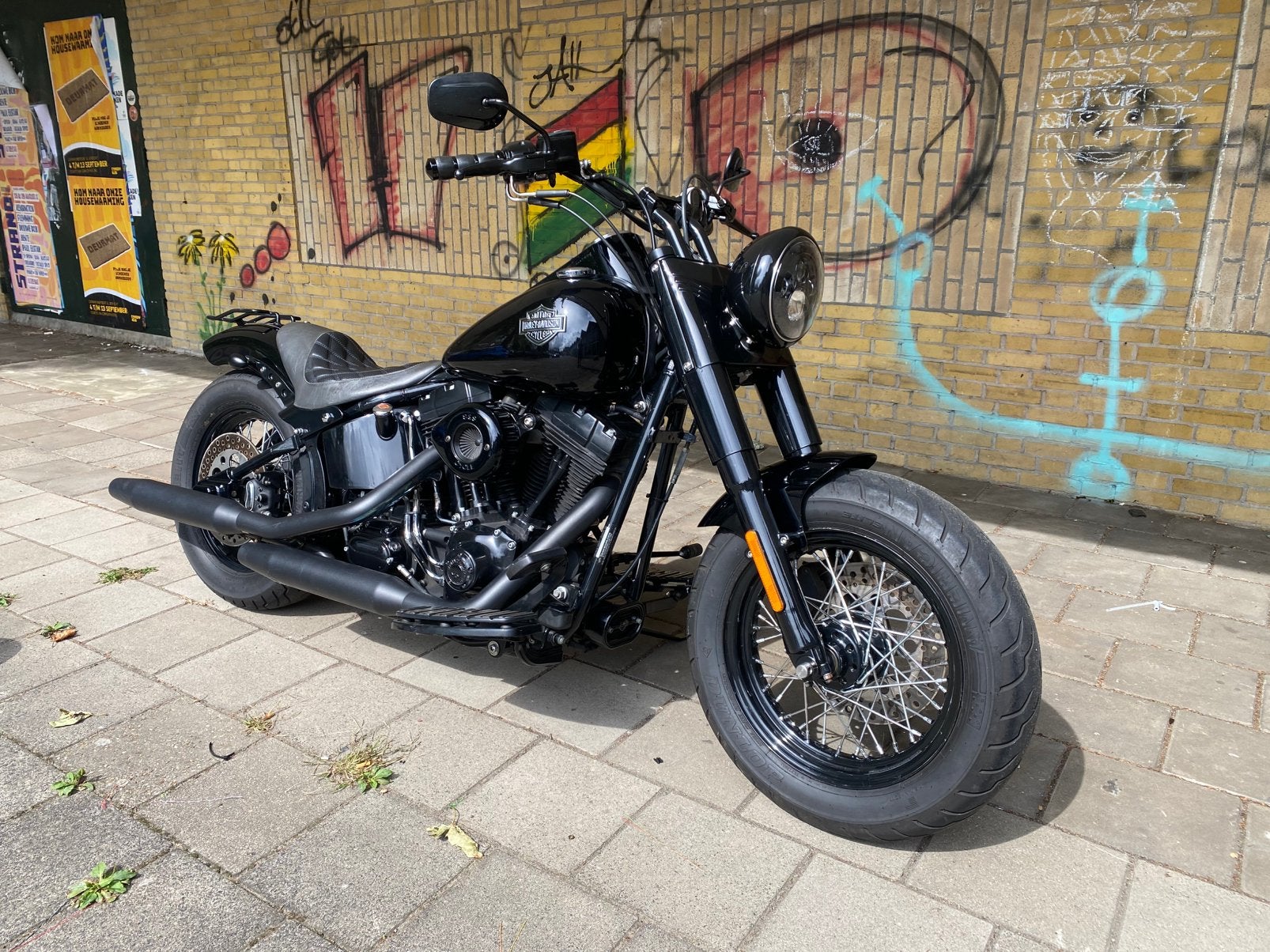 2005 Heritage FLSTC Softail Slim. Blacked out., Motoren, Motoren | Harley-Davidson, 2 cilinders, Occasion, Motorrijbewijs A, 1449 cc