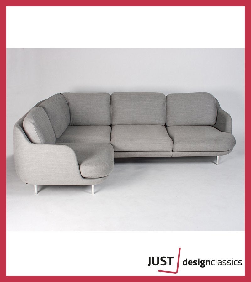 AANBIEDING!!! Fritz Hansen Lune  Sofa Grijs Wol Hoekbank, Niet ingevuld, Niet ingevuld, Niet ingevuld