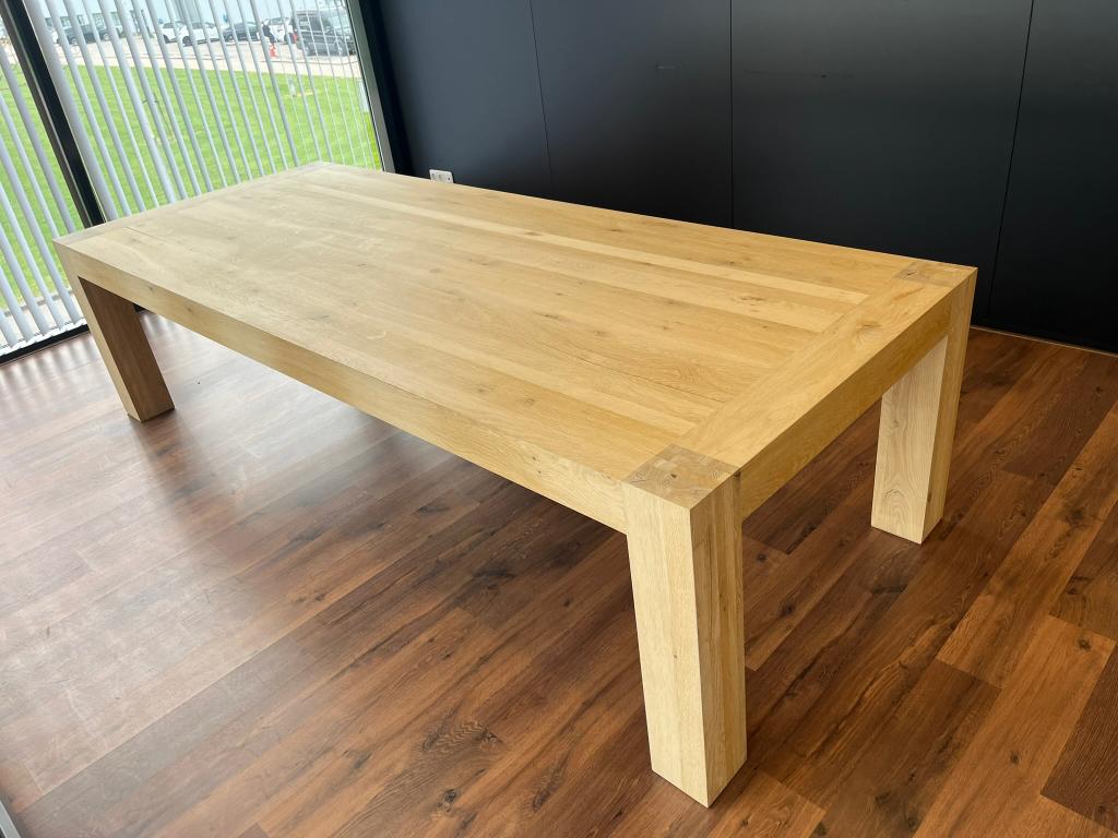 Grote eikenhouten tafel 300 x 120 cm, Ophalen, 100 tot 150 cm, Eikenhout, Vijf personen of meer