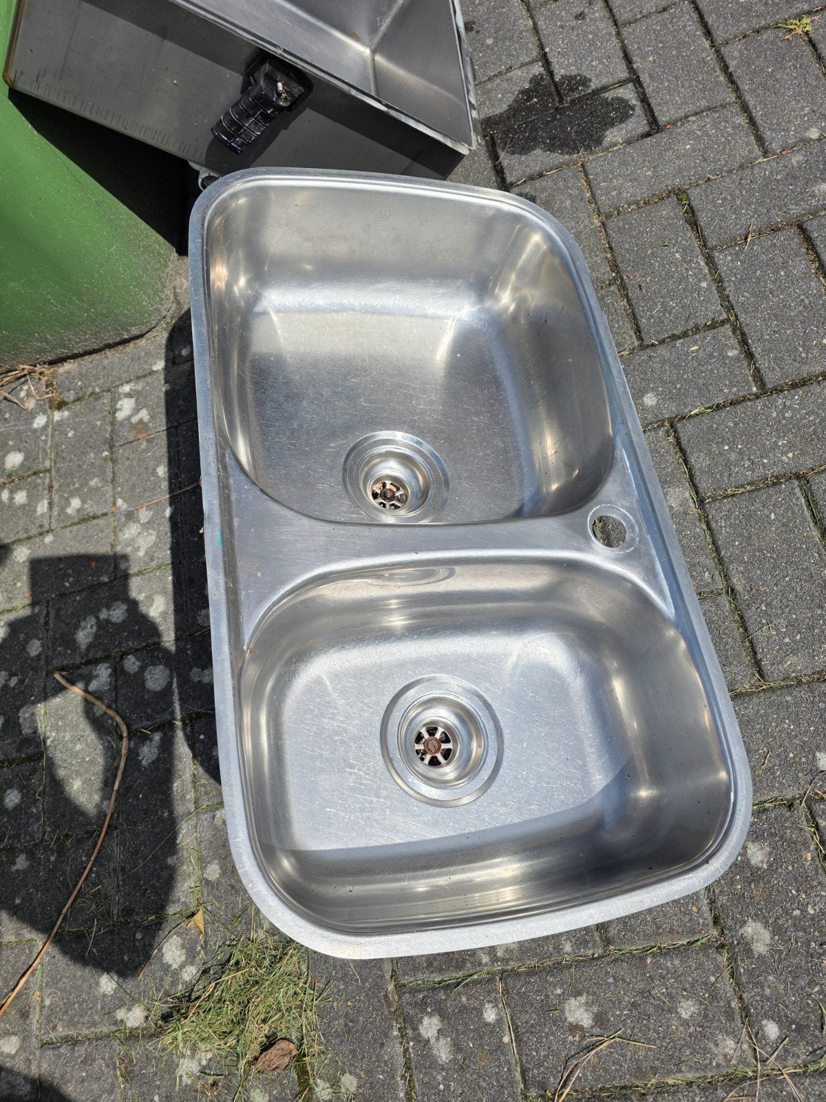 rsv dubbele  wasbak. prima staat€35., Zo goed als nieuw, Minder dan 100 cm, 25 tot 50 cm, 50 tot 100 cm