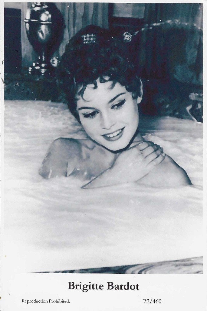 Filmsterren ansichtkaart Brigitte Bardot, Verzamelen, Verzenden, 1940 tot 1960, Ongelopen, Sterren en Beroemdheden
