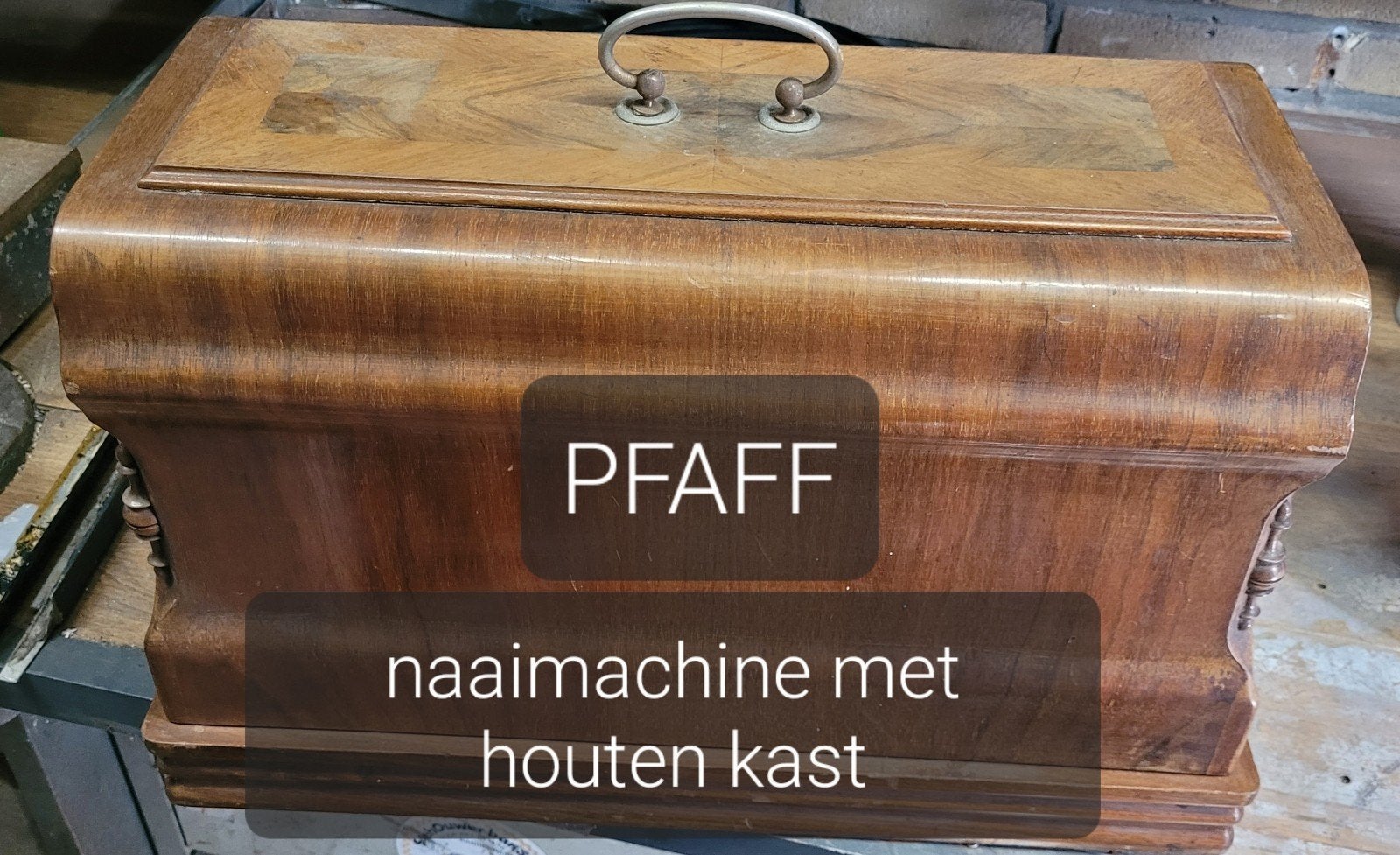 hand naaimachine met houten kast, Ophalen of Verzenden