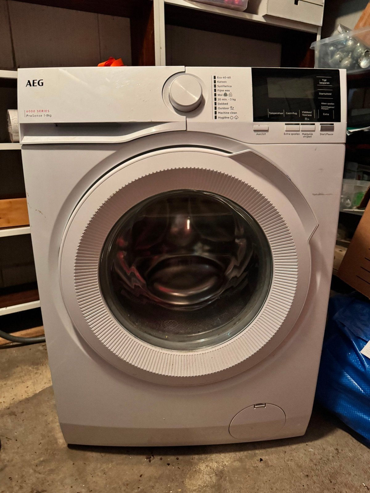 AEG 6000 Series ProSense wasmachine 8 kg, Witgoed en Apparatuur, Wasmachines, Ophalen, Gebruikt, 85 tot 90 cm, 1200 tot 1600 toeren