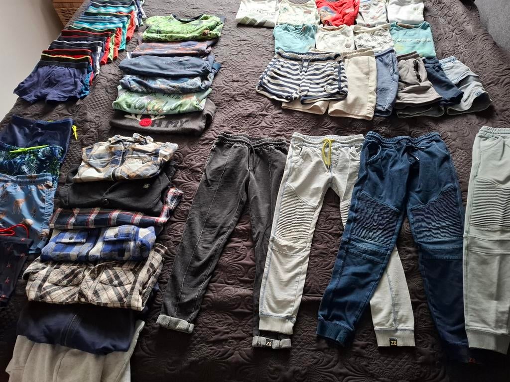 Mega groot merkkleding pakket jongen maat 116 122, Ophalen of Verzenden, Gebruikt, Jongen, Broek