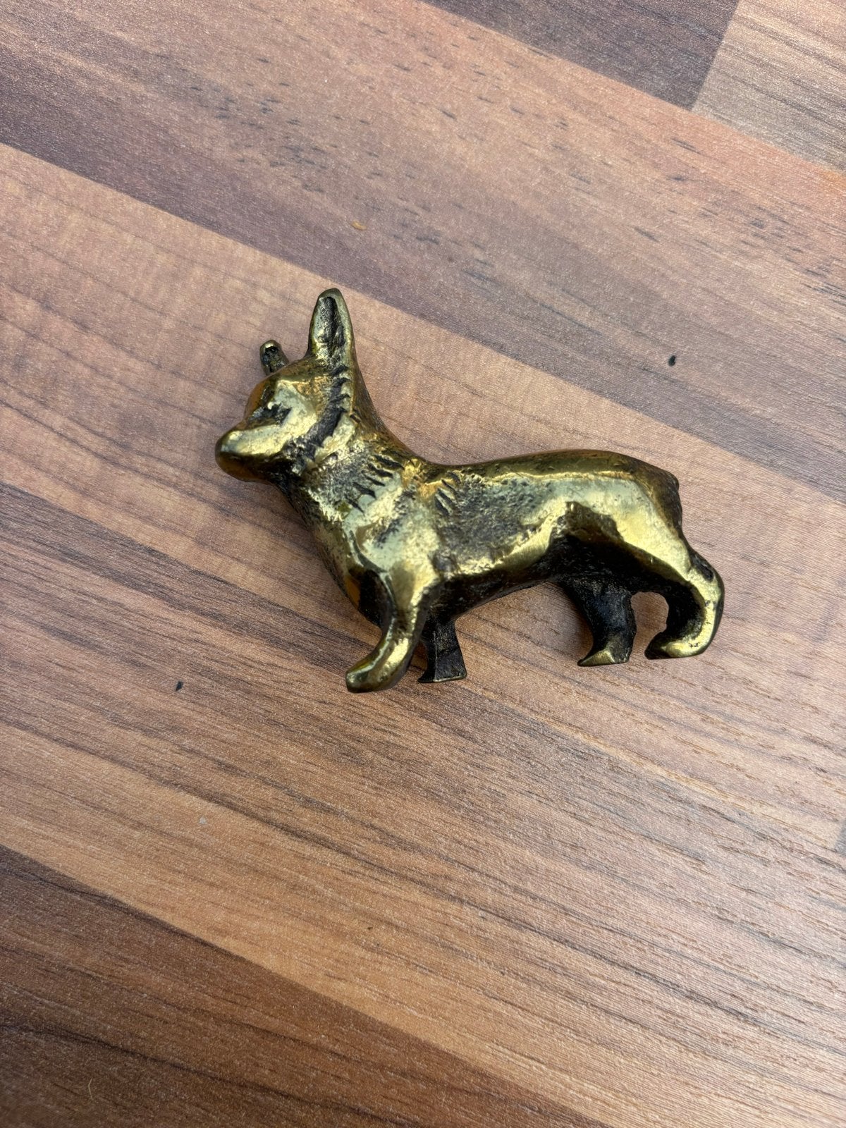 Vintage messing Corgi beeldje - Hondenbeeldje, Ophalen