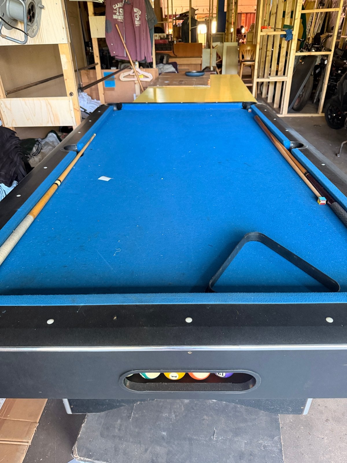 Gebruikte Pooltafel met Accessoires, Sport en Fitness, Biljarten en Poolen, Gebruikt, Pooltafel, Ophalen
