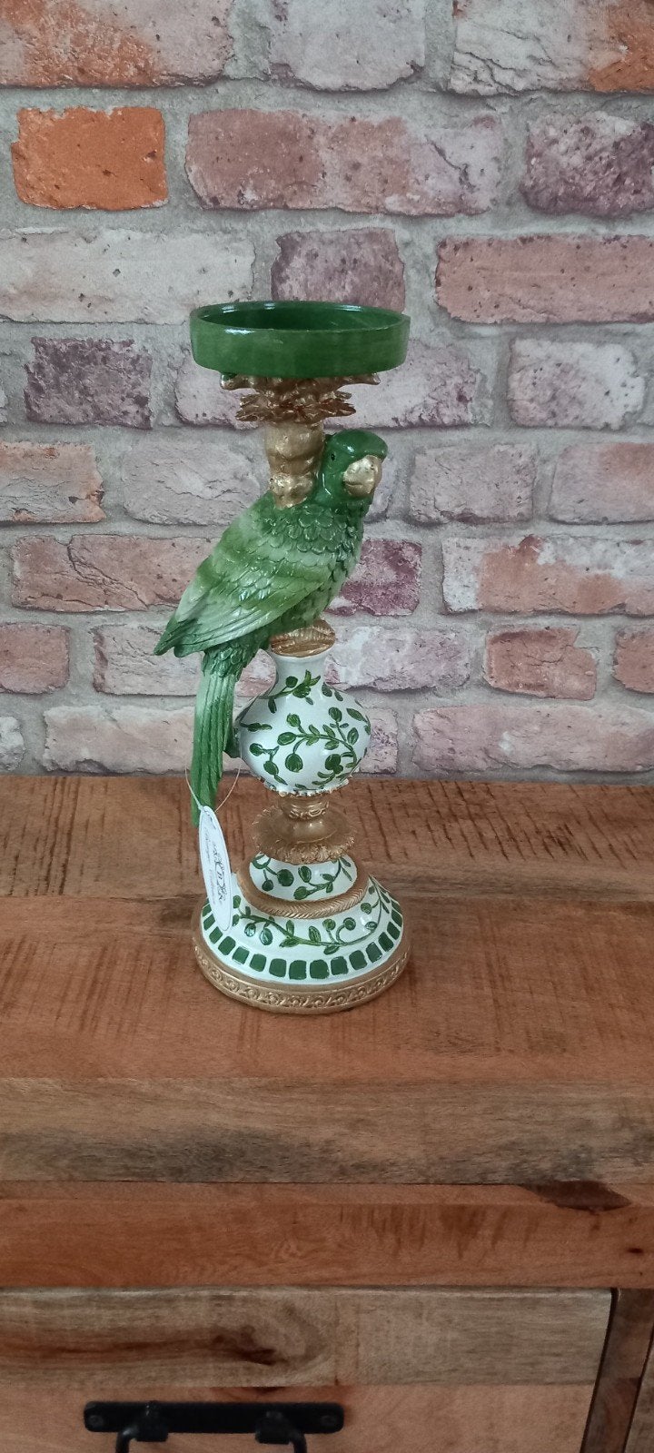 Baroque Collection:Grote 32cm Papegaai Kandelaar❤️NIEUW❤️, Ophalen of Verzenden, Nieuw, Dier