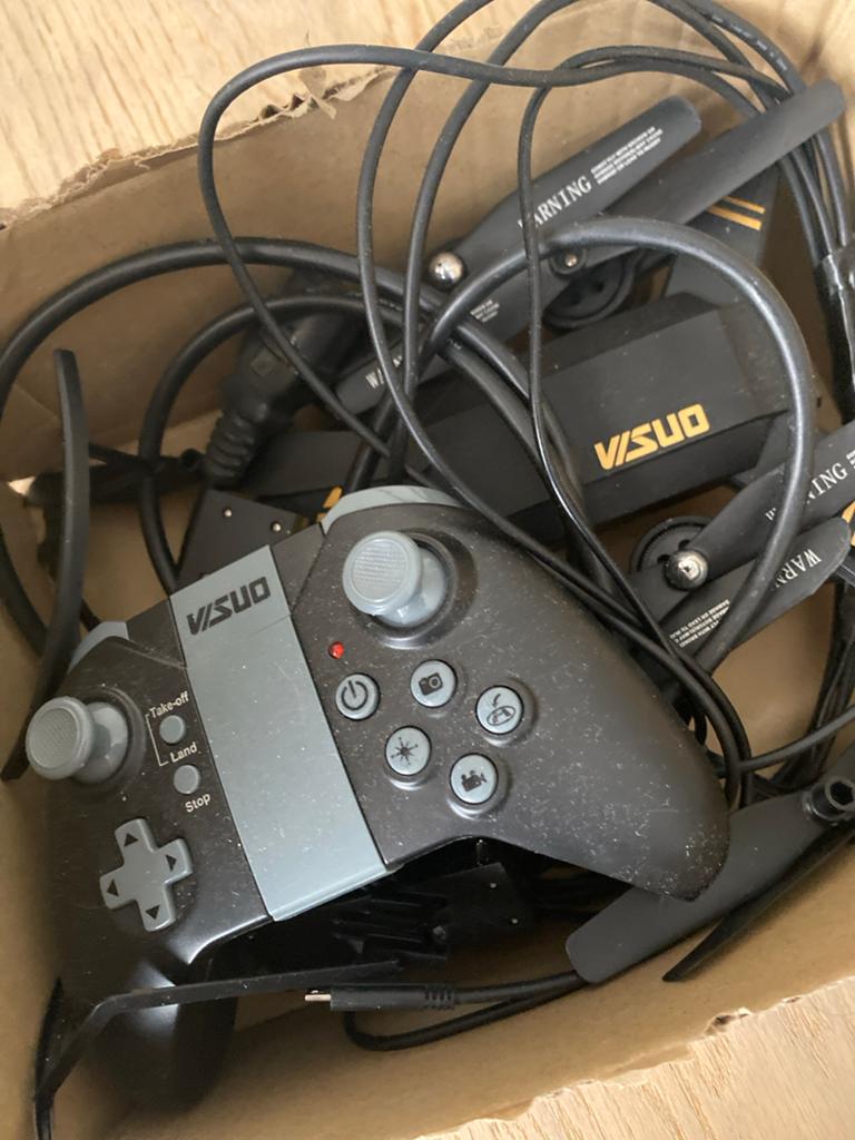 Visuo XS809HW opvouwbare drone met controller en accessoires, Gebruikt, Basiskwaliteit, Overige merken, Minder dan 100 meter