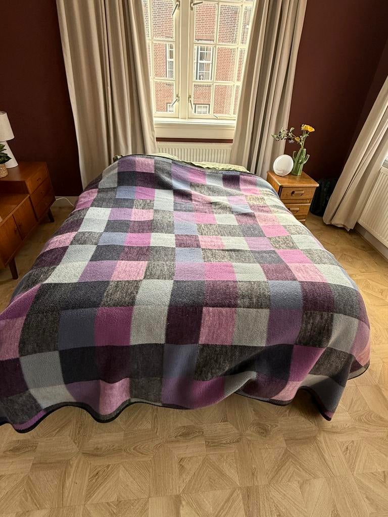 Vintage didas didalon deken 220x240cm multicolor, Ophalen of Verzenden, Gebruikt